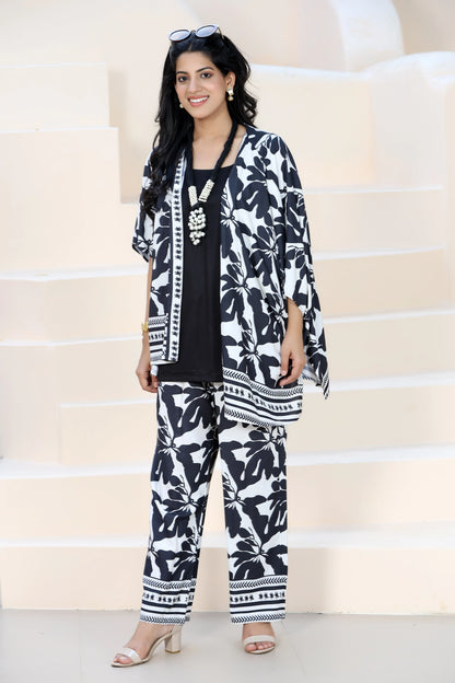Hazel Kimono Set Black & White
