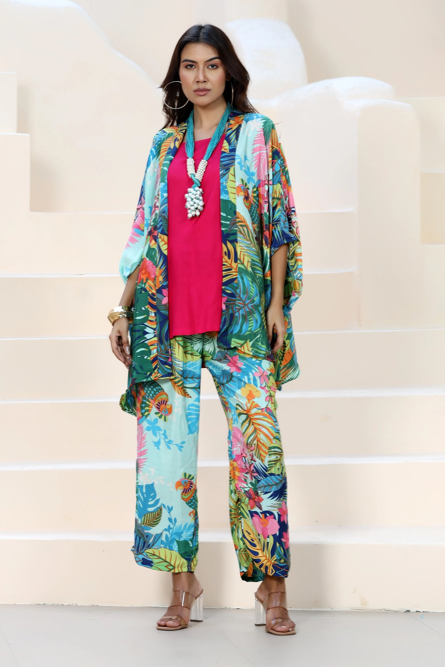Hazel Kimono Set Parrot