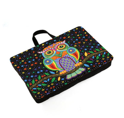 Lap Cushions Single Black Owl