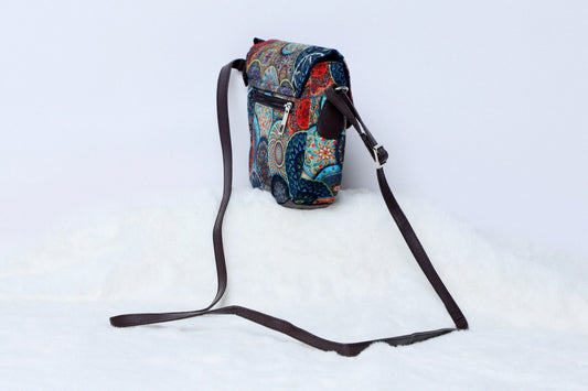 Messenger Bag Mandala Blue