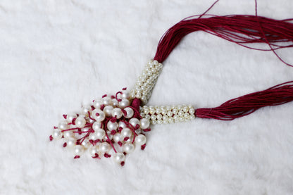 Necklace Pearl Angoori Red