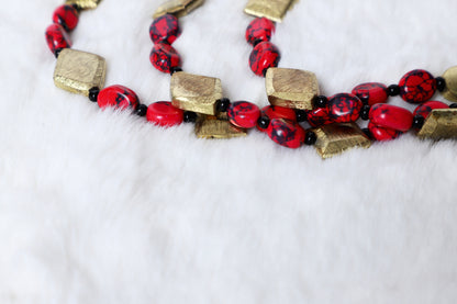 Necklace Red Bloom