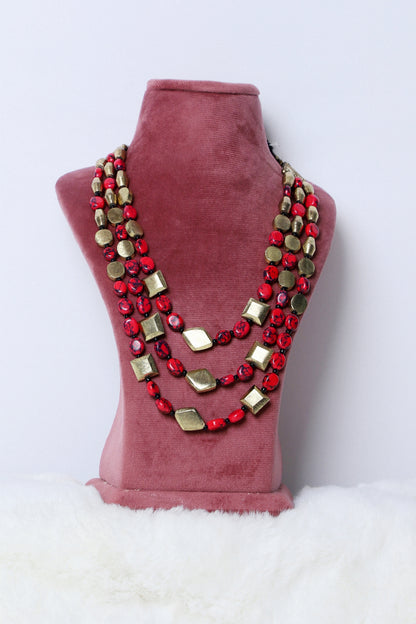 Necklace Red Bloom