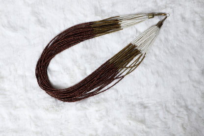 Necklace Shaded Bloom Brown