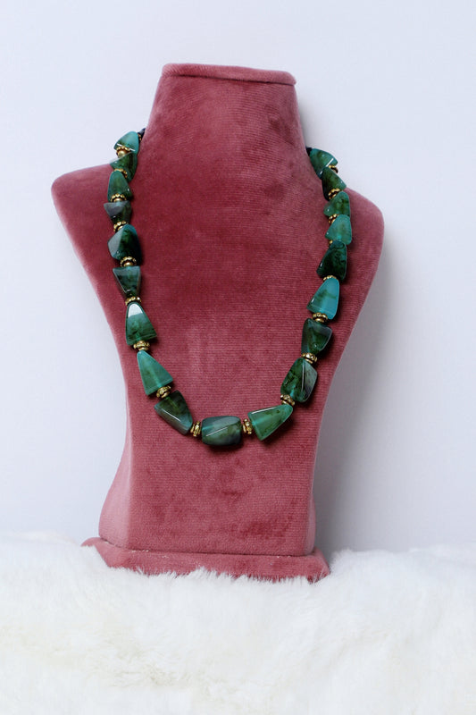 Necklace Uncut Green