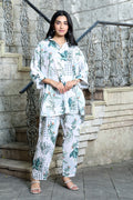 Signature Co-ord Set White Palm Tree