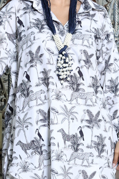 Signature Co-ord Set Zebra - White