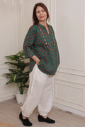 Noor Kurti Green Floral