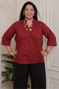 Noor Kurti Maroon Floral