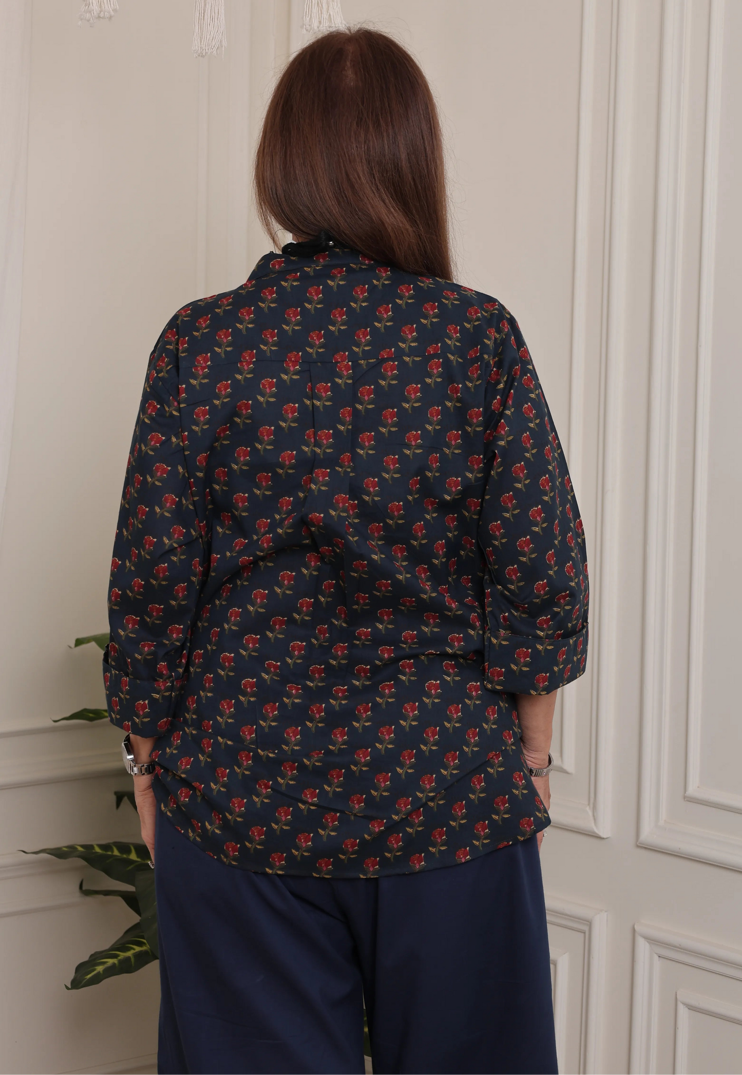 Noor Kurti Blue Floral