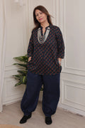 Noor Kurti Blue Floral