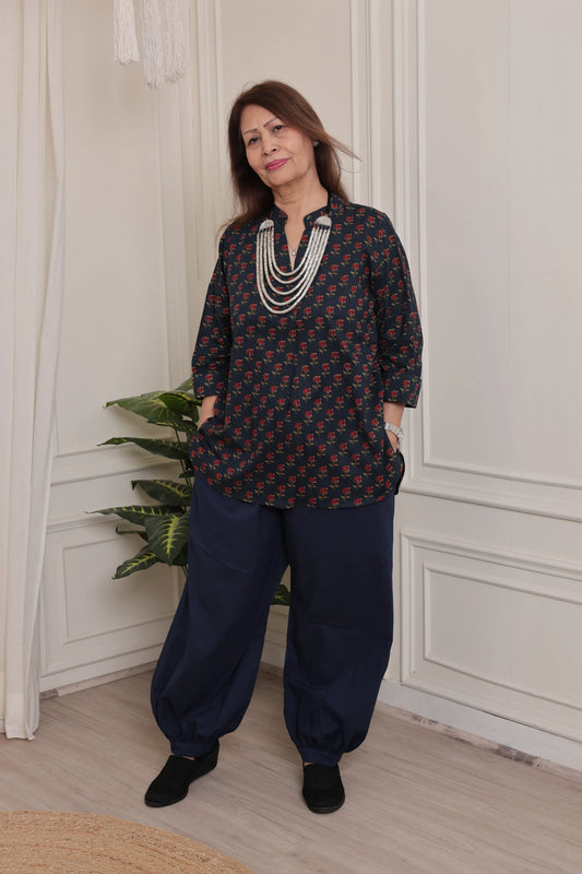 Summer Cool Shirt Blue Floral