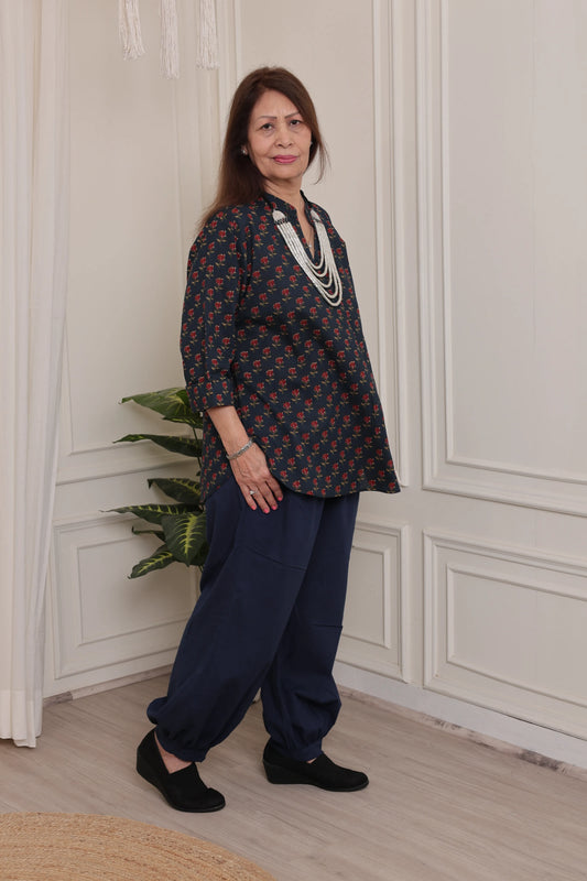 Summer Cool Shirt Blue Floral