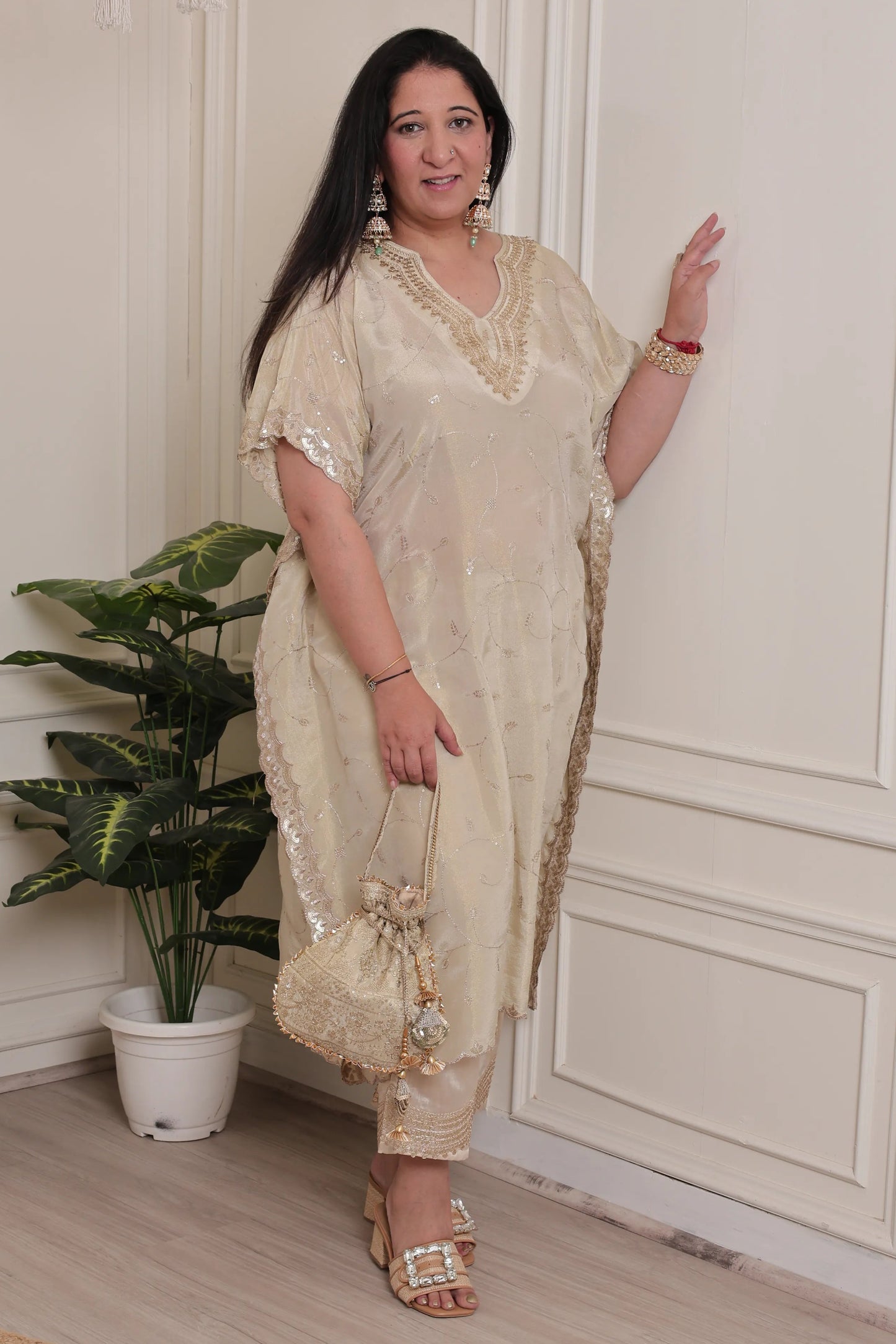 Tissue Kaftan Cream