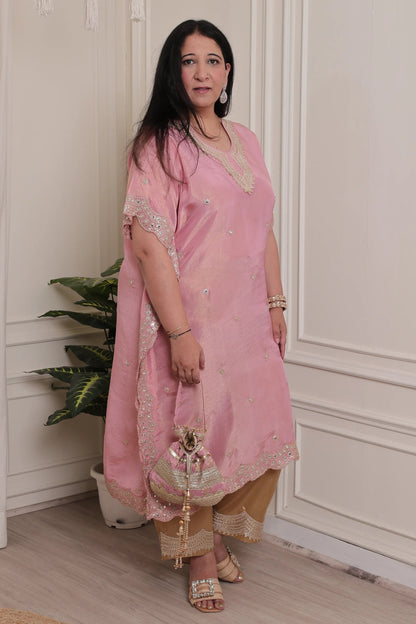Tissue Kaftan Pink