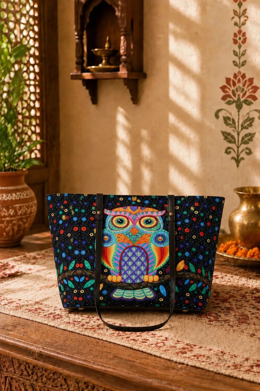 Shopper Single Black Owl