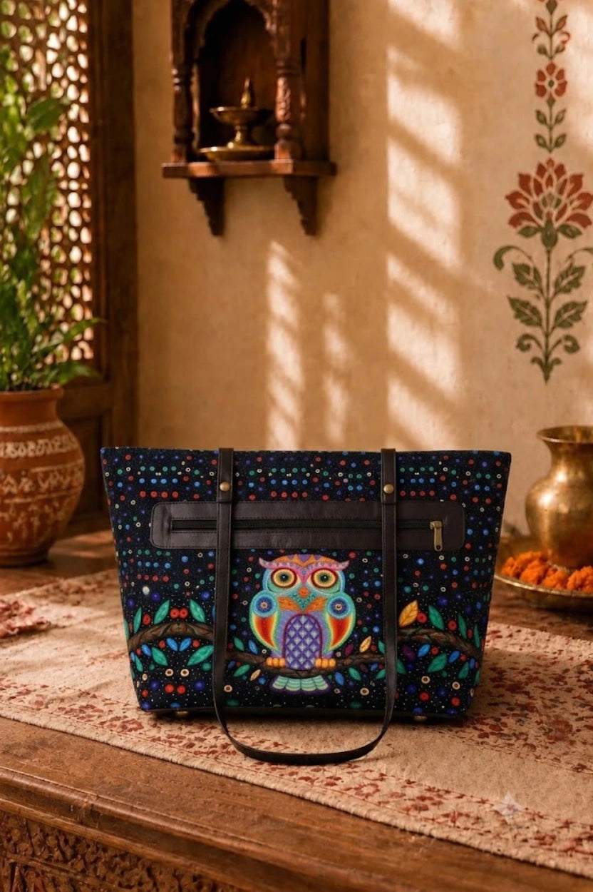 Shopper Single Black Owl