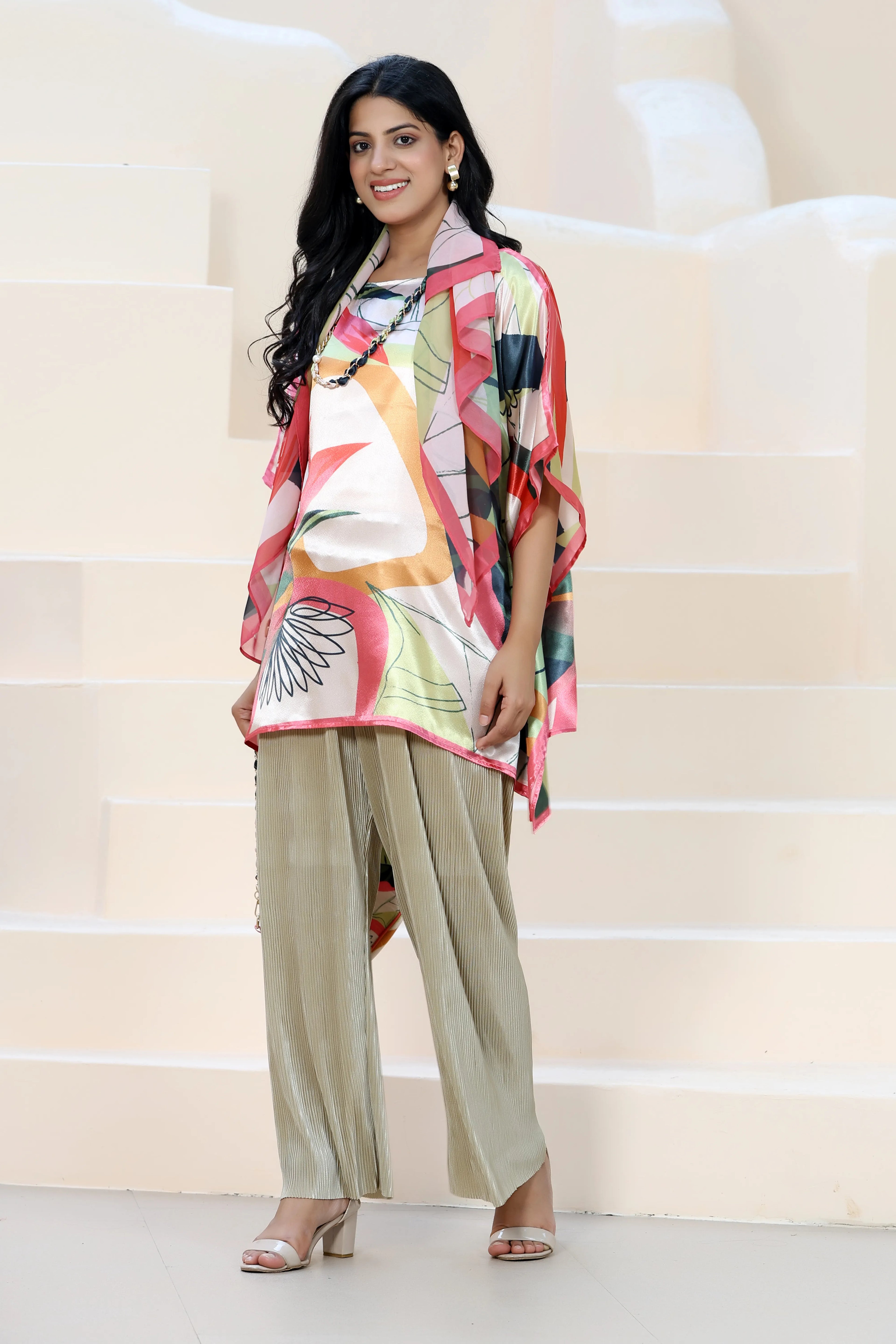 Tunic Top Abstract Leaf