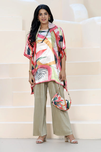 Tunic Top Abstract Leaf