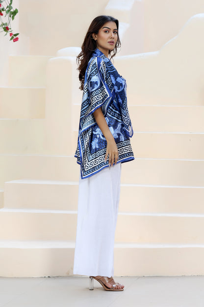 Tunic Top Blue Versace