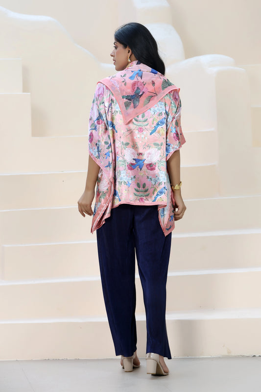 Tunic Top Garden Print Peach