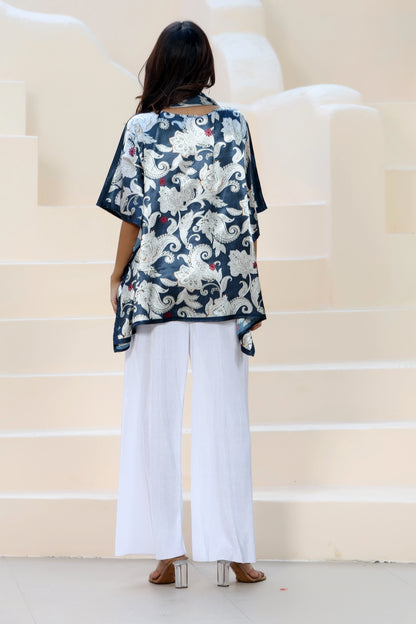 Tunic Top Paisley Blue