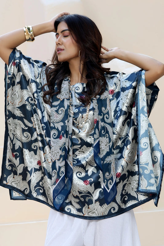 Tunic Top Paisley Blue