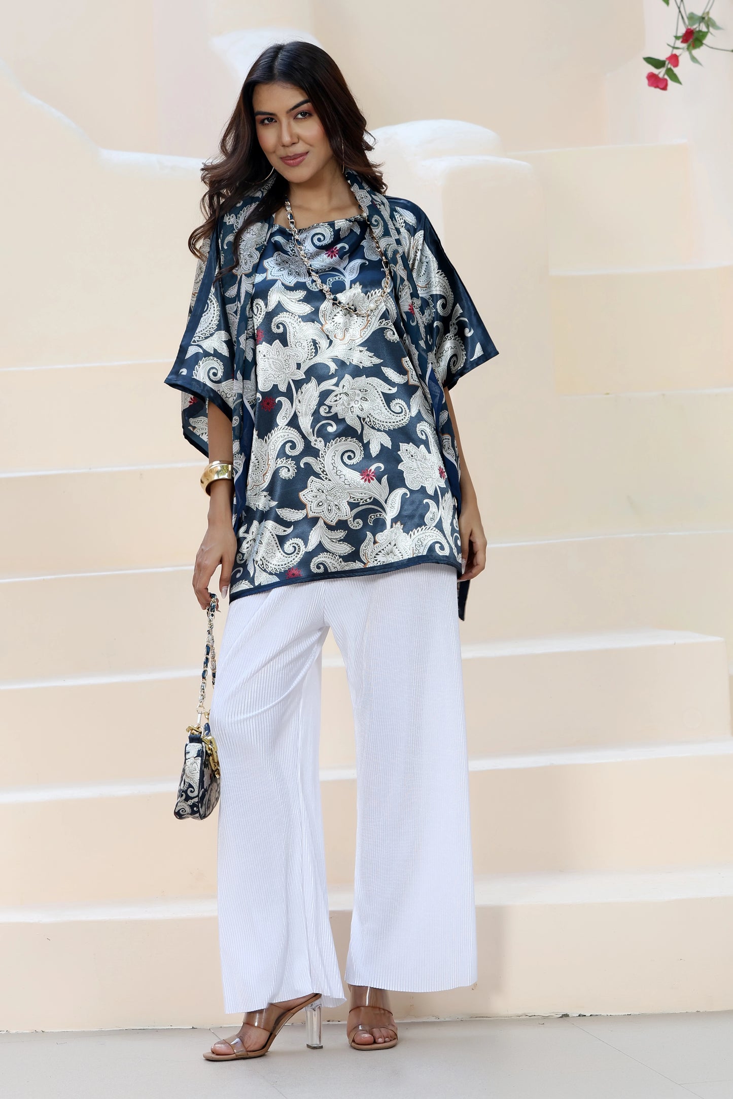 Tunic Top Paisley Blue