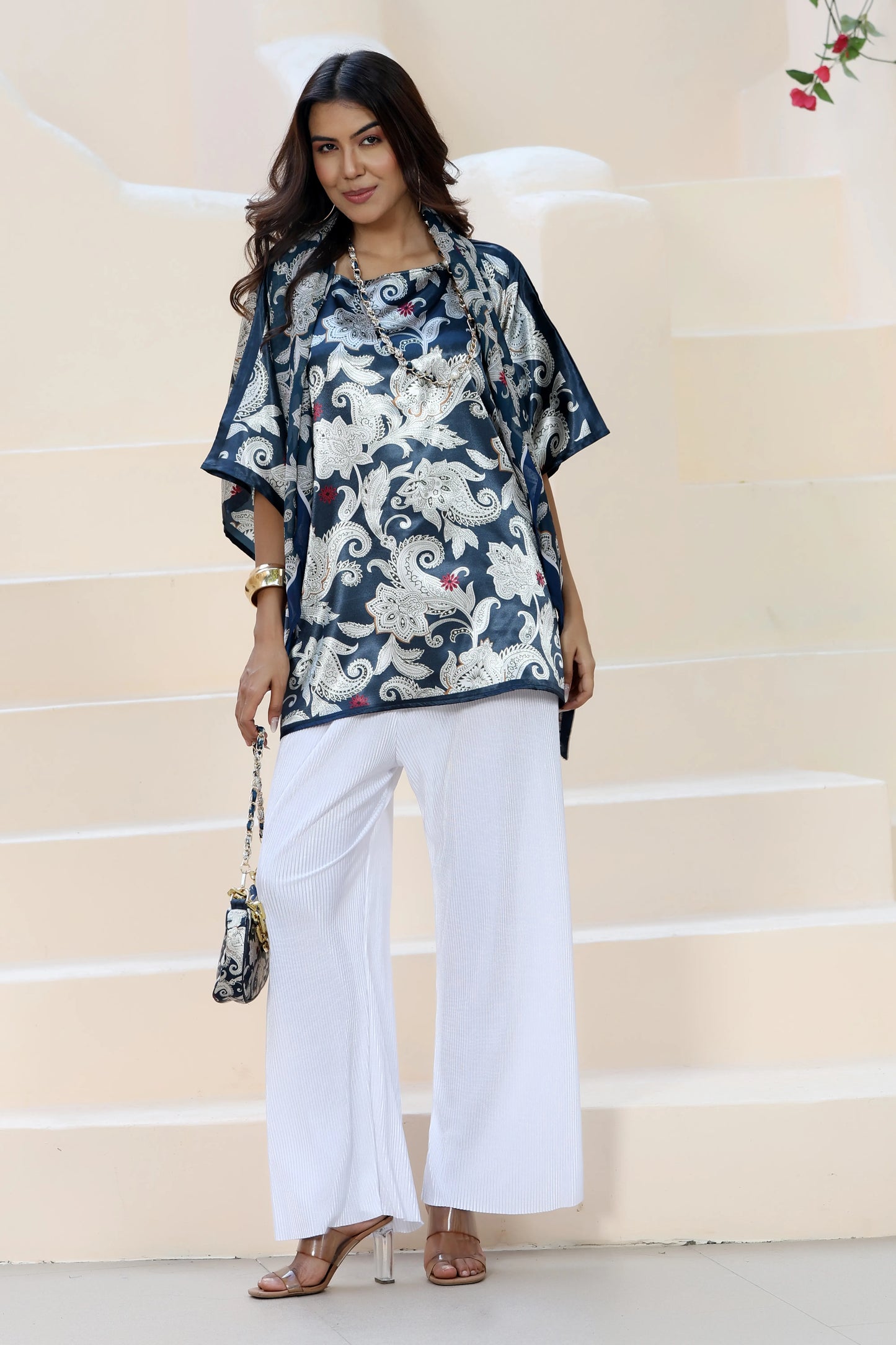 Tunic Top Paisley Blue