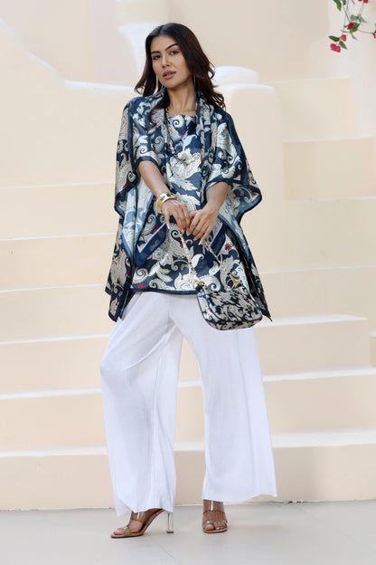 Tunic Top Paisley Blue