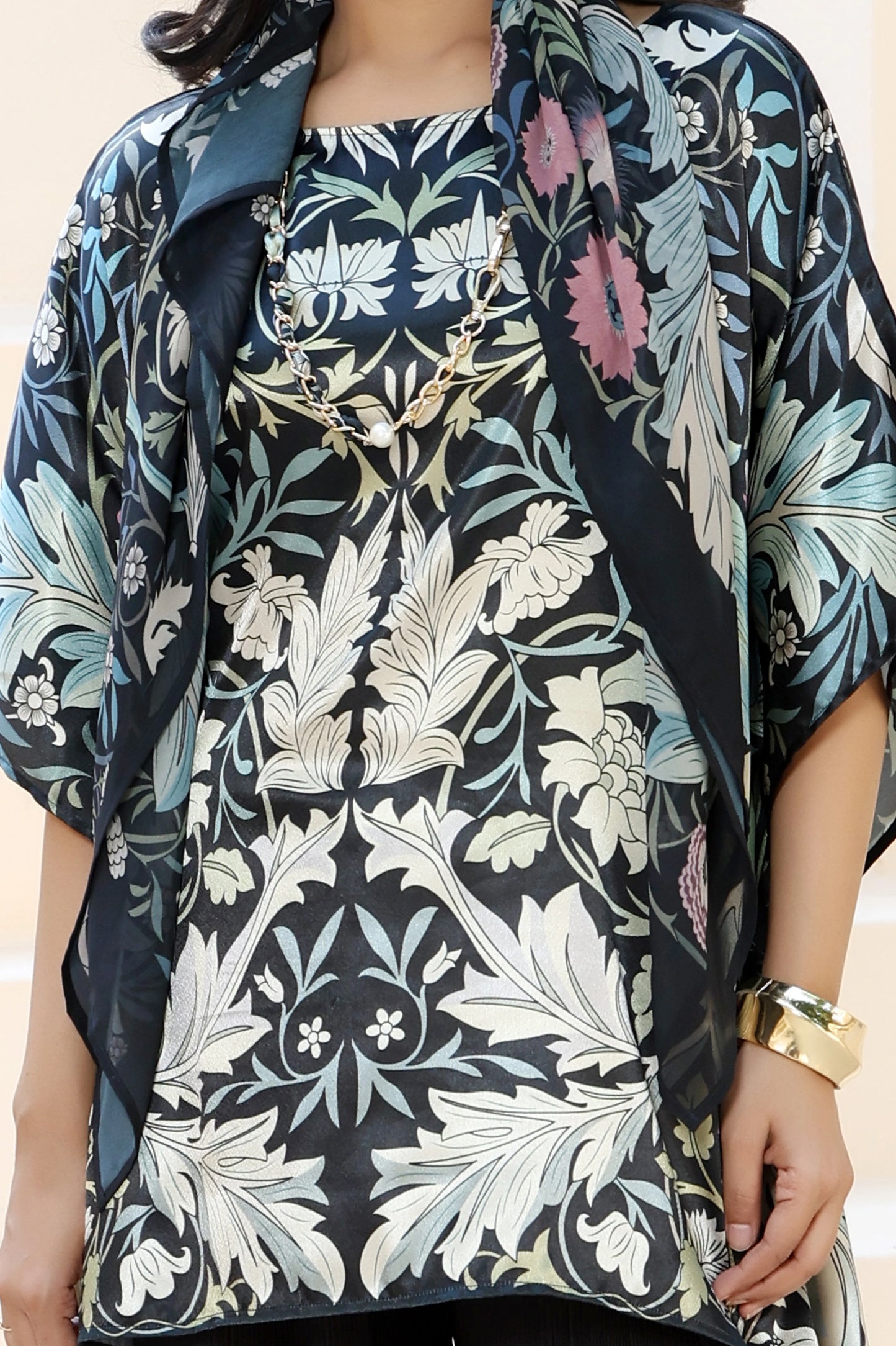 Tunic Top William Morris Black