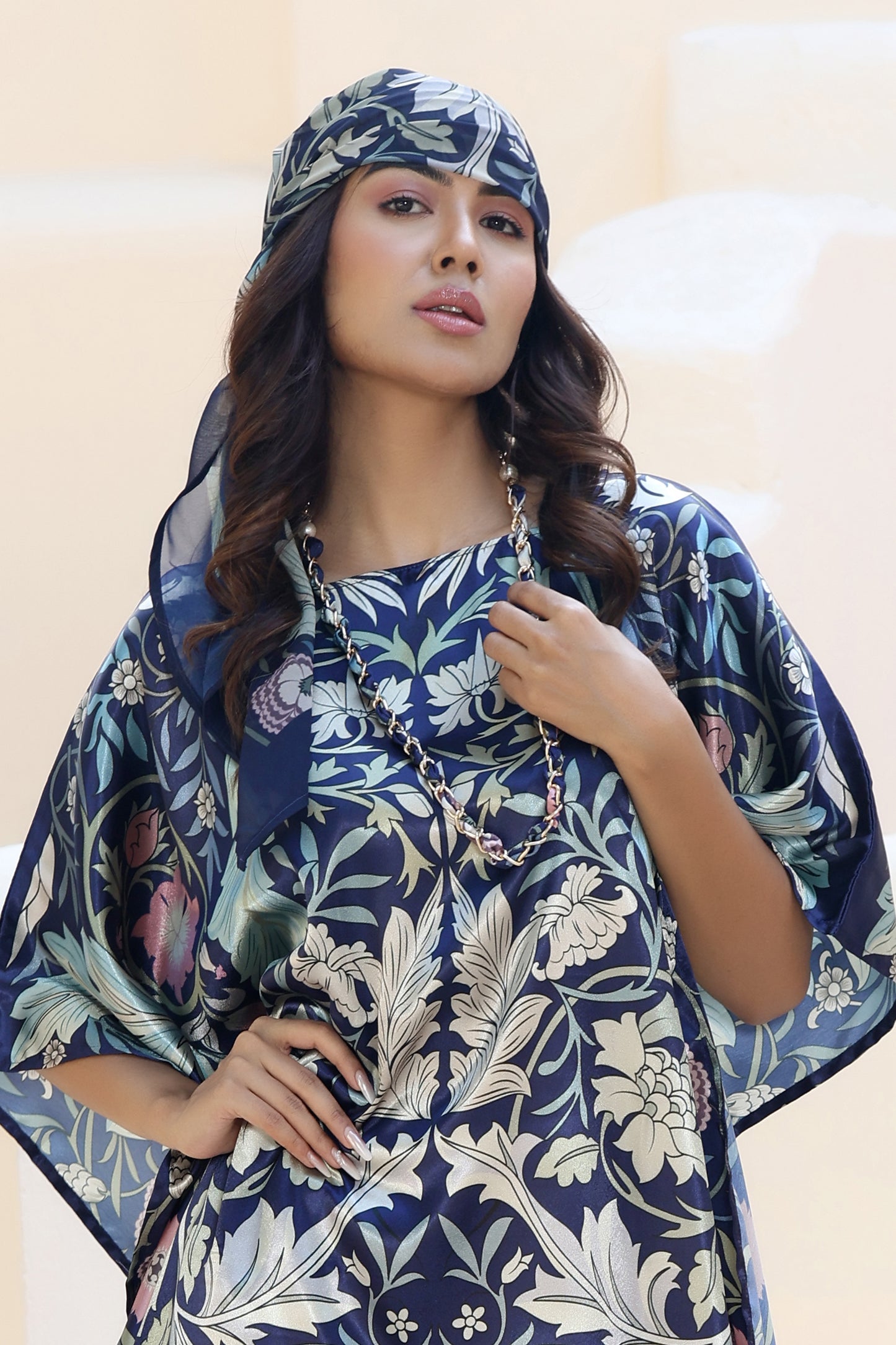 Tunic Top William Morris Navy Blue