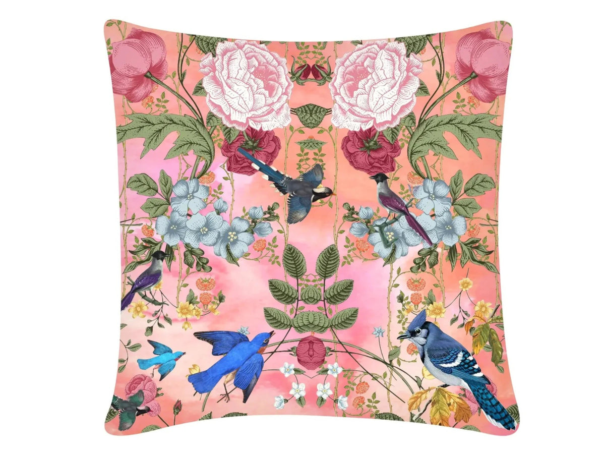 Cushion Covers Garden print Peach