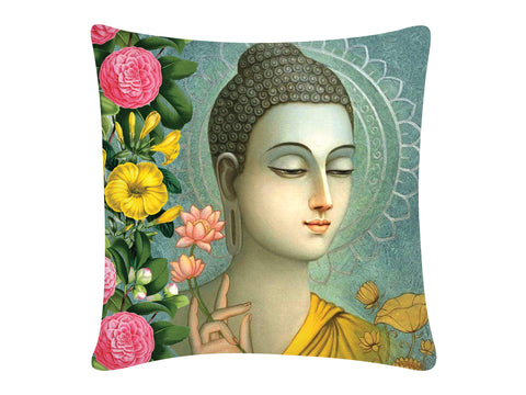 Cushion Cover, Square (Buddha - Aqua)