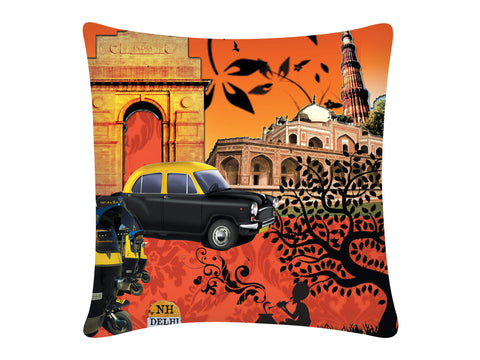 Cushion Cover, Square (Delhi Print)