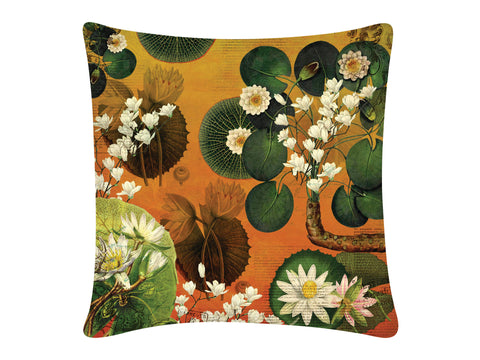 Cushion Cover, Square (Lotus Pond - Orange)