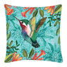 Cushion Cover, Square (Palm Bird - Light Aqua)