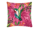 Cushion Cover, Square (Palm Bird - Pink)