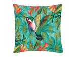 Cushion Cover, Square (Palm Bird - Dark Aqua)