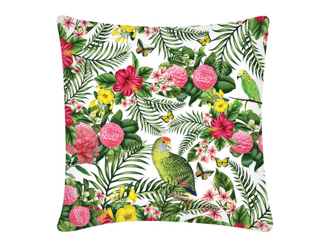 Cushion Cover, Square (Parrot - White)