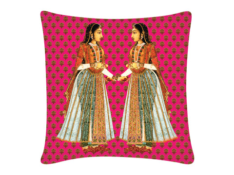 Cushion Cover, Square (Sakhi - Pink)