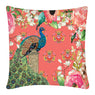 Cushion Cover, Square (Single Peacock - Peach)