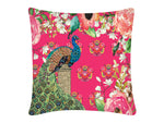 Cushion Cover Square-Single Peacock Pink