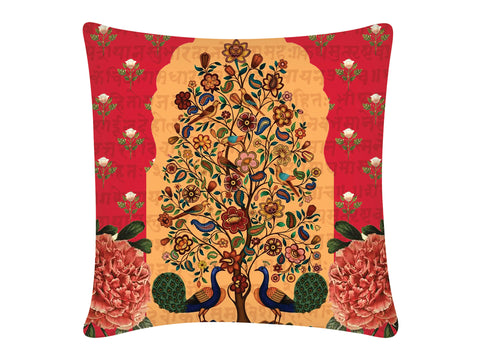 Cushion Cover, Square (Tree Of Life - Red)