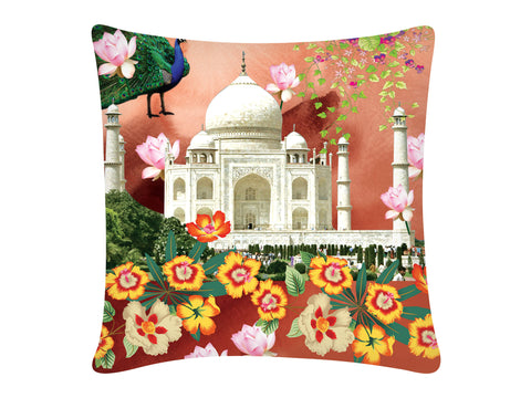 Cushion Cover, Square (Taj Mahal - Pink)