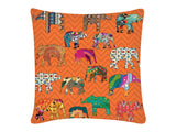 Cushion Cover, Square (ZZ Elephant - Orange)