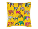 Cushion Cover, Square (ZZ Elephant - Yellow)