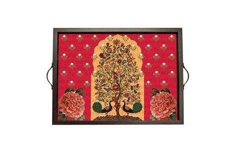 Tray, Large (Tree Of Life - Red)